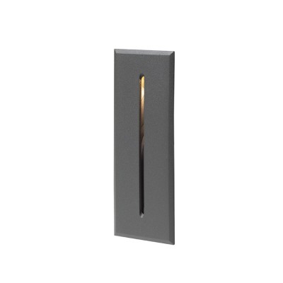 BUREN Venkovní vestavné svítidlo do stěny, těleso hliník, černá antracit, LED 3W, teplá 3000K, Ra80, 230V, IP54, vč. montážního boxu.