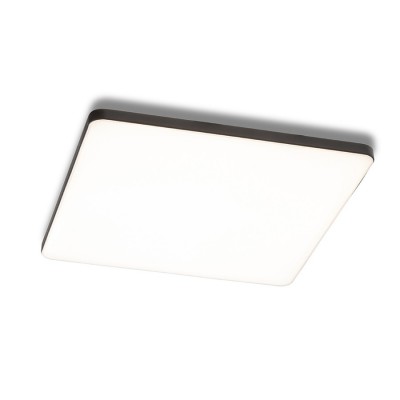 DILLINGEN SQ Stropní, podhledové svítidlo, čtvercové, rámeček černá, LED 18W, 1800lm, teplá 3000K, Ra80, 230V, IP20, rozměry 90x90mm, h=10mm.