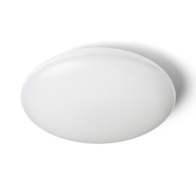 EBERN Stropní přisazené svítidlo, těleso plast, povrch bílá, difuzor plast opál, LED 24W, teplá 3000K, 1900lm, Ra80, 230V, IP65, tř.1, rozměry d=280mm, h=70mm.
