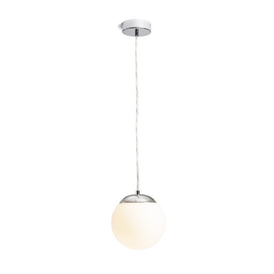 ELLRICH PL, 1x15W, IP44 Závěsné svítidlo, základna kov, povrch chrom, difuzor sklo opál, pro žárovku 1x15W, E27, 230V, zvýš. krytí IP44, d=170mm, vč závěs kabelu h=870mm, lze zkrátit.