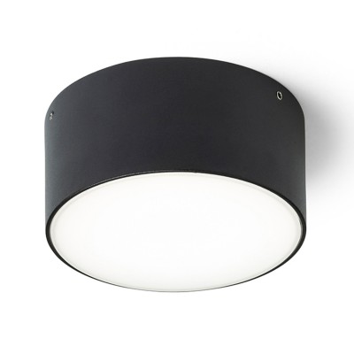 CORIANA R LED 10W, IP65 Stropní, přisazené svítidlo, kov, černá, difuzor plast opál, LED 10W, 870lm, přepínač CCT teplá 3000K/neutrální 4000K/denní 6000K, Ra80, 230V, IP65, rozměry d=123mm, h=60mm