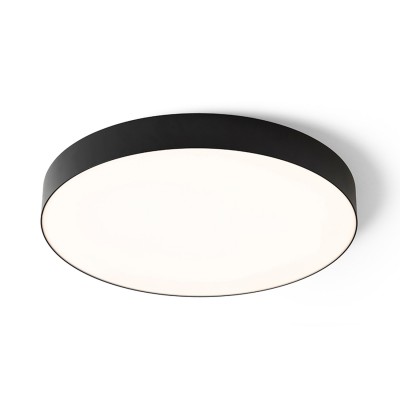 CORIANA R LED 100W Stropní, přisazené svítidlo, těleso kov, černá, difuzor plast opál, LED 100W, 7500lm, přepín CCT teplá 3000K/neutrální 4000K/denní 6000K, Ra80, stmívatelné TRIAC, 230V, IP20, rozměry d=600mm, h=68mm