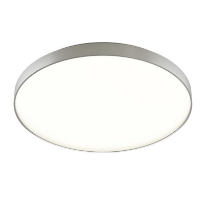 QUART stropní kruhové Stropní svítidlo, základna hliníkový profil, povrch česaný hliník, difuzor plast opál, LED 107W, teplá 3000K, 6750lm/cca 340W žár, 230V, IP20, tř.1, d=800mm, h=90mm