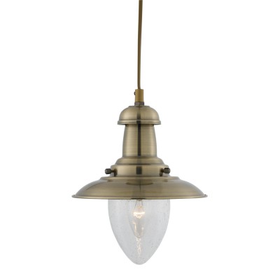 SELENETA PENDANT LURO 1x10W E27 Závěsné svítdilo, základna kov, těleso kov, povrch mosaz antická zašlá, difuzor sklo buble, pro žárovku 1x10W, E27, 230V, IP20, tř.2. rozměry těleso d=180mm h=250mm, včetně závěsu l=950mm, lze zkrátit