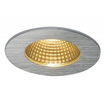 TONE R2 LED 12W, IP65/IP20 Stropní, vestavné, bodové, svítidlo, těleso hliník, povrch hliník če, sklo čiré, LED 12W, teplá 3000K, 630lm, vyzař. 38°, Ra80, stmívat triac, vč trafa na kab 230V/500mA/IP20, IP65, 83x83mm, h=45mm