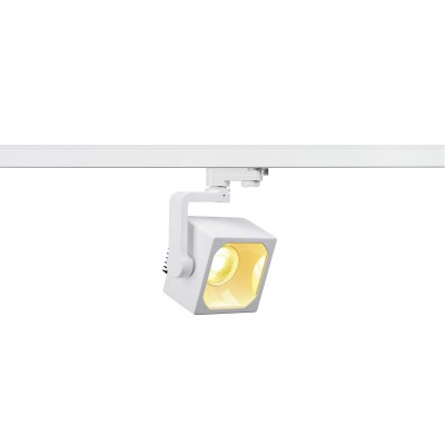 SAPRA 3000K 60° Bodové svítidlo, nastavitelný směr svícení 350°/170°, těleso hliník, povrch bílá, LED 28,5W, teplá 3000K, vyzařovací úhel 60°, 230V, 210x150mm, vč. adapt do 3F lišty NORDIC, EUTRAC
