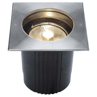 ALZO ES111-Q Zemní svítidlo, výklop +-20°, těleso hliník, rámeček nerez, sklo čiré 1x75W, GU10 ES111, 230V, povrch max 124°C/75W, odolnost 20J, zátěž max 2t, IP67, 215x215mm, h=160mm, vč. boxu