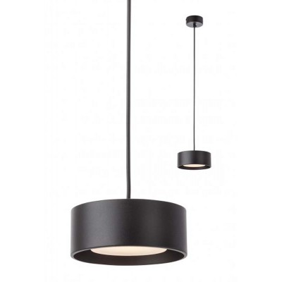 AKRYRIA HL 6W Závěsné svítidlo, těleso kov, povrch černá mat, difuzor plast opál, LED 6W, teplá 3000K, 585lm, 230V, IP20, tř.2, rozměry d=150mm, h=60mm, vč závěs černého kabelu l=1320mm, lze zkrátit.