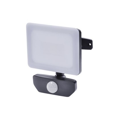 TREF senzor 10W/20W/30W, IP44 Venkovní svítidlo, reflektor, senzor pohybu, záběr 120°, dosah 10m, čas 5s-10min, nastav. směr svícení, těleso hliník, povrch černá, dif sklo opál, LED 10W/20W/30W, neutrální 4000K, Ra80, 230V, IP44, rozměry dle typu.