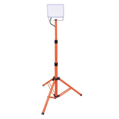 MONT LED 50W/100W, IP65 Montážní lampa se stojanem, nastavitelný směr svícení,  těleso hliník, černá-oranžová, LED 50W/4500lm, 100W/9000lm, neutrální 4000K, Ra80, 230V, IP65, rozměry 150x135mm, h=800-1620mm