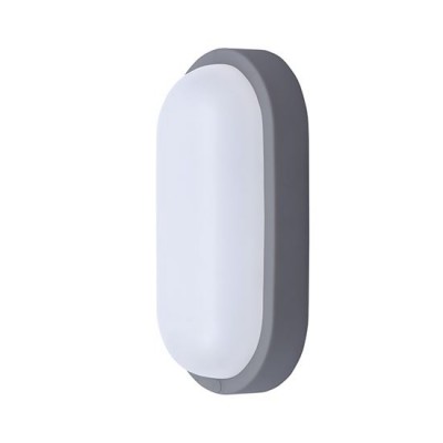 AICHACH O LED 13W, IP54 Venkovní přisazené svítidlo, těleso plast, povrch šedá, difuzor plast opál, LED 13W, 910lm, neutrální 4000K, 230V, Ra80, IP54, rozměry 210x104x53mm