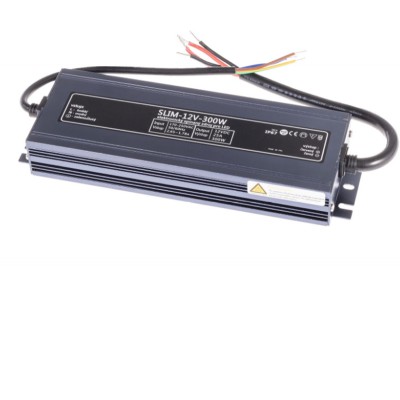 LED zdroj 12V 300W, IP67 Napájecí zdroj pro LED pásky, vstup 230V, výstup 12V, 300W, IP67, rozměry 228x72×32mm, ochrana proti přehřátí, zkratu a přetížení.