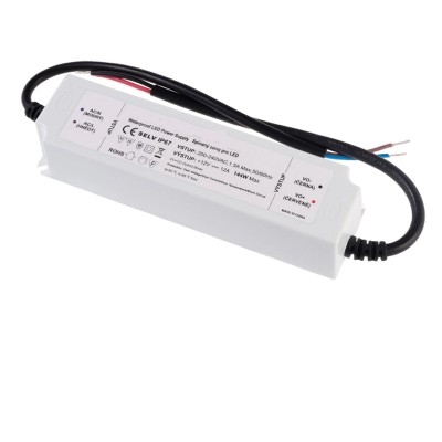 LED zdroj 60W/100W/150W/200W, 12V, IP67, SELV Napájecí zdroj pro LED pásky, vstup 230V, výstup 12V, 60W/100W/150W/200W, IP67, tř.2, SELV, ochrana proti zkratu a přetížení