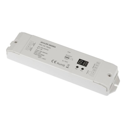 Dimmer DALI to TRIAC 0-100% 288W Stmívač osvětlení DALI nebo Switch/Dim - tlačítkem, na TRIAC, rozsah stmívání 0-100% dle možností zátěže, 1,2A max. 288W, 230V, IP20 187x46x22mm