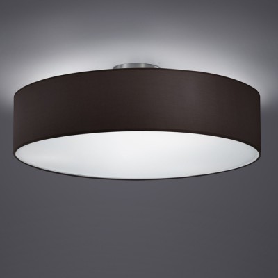 CAPRITO stropní 3x60W E27 Stropní svítidlo, základna kov, povrch nikl mat, stínítko textil černá, difuzor plast opál, pro žárovku 3x60W, E27, 230V, IP20, zař.tř.1, d=500mm, h=200mm, svítí nahoru/dolů