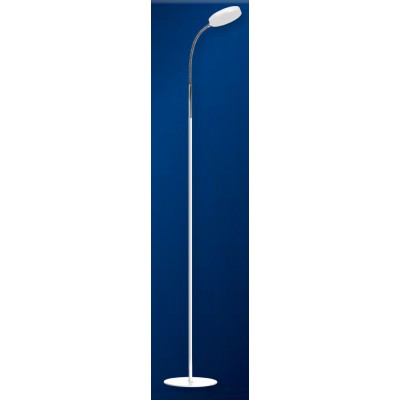 TEROS FL Stojací lampa, těleso kov, povrch bílá, difuzor plast opál, LED 5W, teplá 3000K, 420lm, 230V, IP20, rozměry h=1400mm.