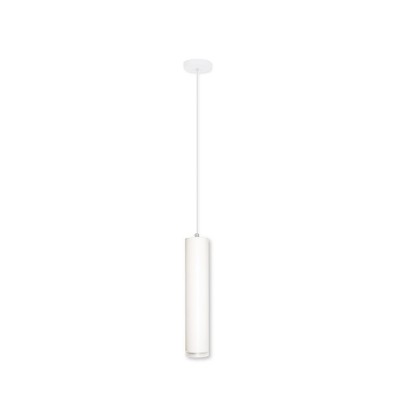 GAP 10W Závěsné bodové svítidlo, těleso kov, povrch bílá, LED 10W, neutrální 4000K, 1000lm, IP20, rozměry d=60mm, vč. závěs kabelu l=1500mm, lze zkrátit.