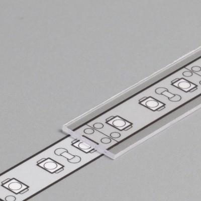 DNJ 12,4x0,8mm Nasouvací difuzor k profilu pro LED pásky, materiál polykarbonát PC/PP, povrch transparentní/matný/opál, rozměry 12,4x0,8mm