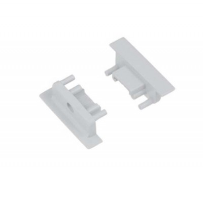 GLAUX koncovka 24x10x6,8mm Koncovka profilu pro LED pásky s otvorem, obdélníková, materiál ABS, povrch šedá, rozměry 24x10x6,8mm.