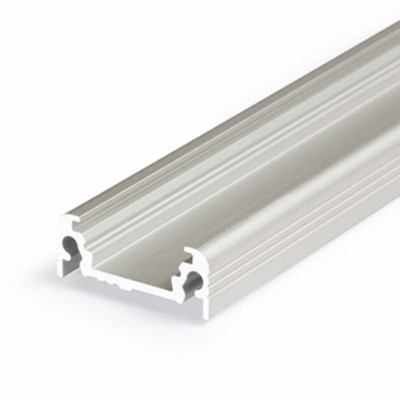 CHENO PROFIL 20x8mm Přisazený, stropní profil pro LED pásky, materiál hliník, povrch elox šedostříbrný mat, max šířka LED pásků w=10mm, rozměry 20x8mm, l=2000mm