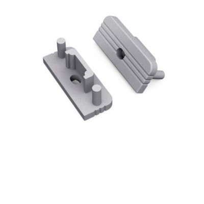 BROUDE koncovka s otvorem 20x8x7mm Koncovka profilu pro LED pásky s otvorem, obdélníková, materiál ABS, povrch stříbrná, rozměry 20x8x7mm.