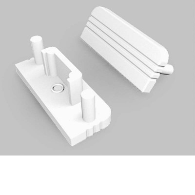 BROUDE koncovka 20x8x7mm Koncovka profilu pro LED pásky, obdélníková, materiál ABS, povrch bílá, rozměry 20x8x7mm.