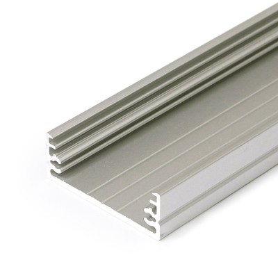 NAPUS PROFIL 32x11mm Přisazený, stropní profil pro LED pásky, materiál hliník, povrch elox šedostříbrný mat, max šířka LED pásků w=24mm, rozměry 32x11mm, l=4000mm