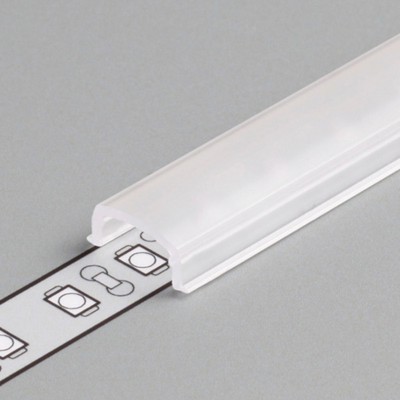 DCI 11x4,9mm Difuzor k profilu pro LED pásky nacvakávací, hranatý, materiál polykarbonát PC, povrch opál, propustnost 70%, rozměry 11x4,9mm, l=4000mm