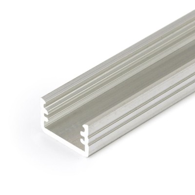 BORAGO PROFIL 12,2x7mm Přisazený profil pro LED pásky, materiál hliník, povrch elox šedostříbrný mat, max šířka LED pásků w=8mm, rozměry 12,2x7mm, l=3000mm