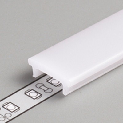 DCL 15,5x5,5mm Difuzor k profilu pro LED pásky nacvakávací, hranatý, materiál polykarbonát PC, povrch opál, rozměry 15,5x5,5mm