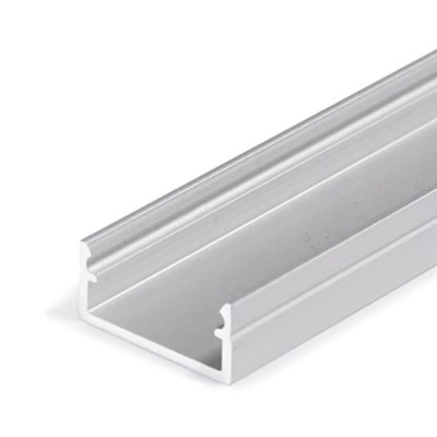 FRITILA PROFIL 6,6x14,4mm Přisazený profil pro LED pásky, materiál hliník, povrch elox šedostříbrný mat, max šířka LED pásků w=12mm, rozměry 6,6x14,4mm, l=2000mm