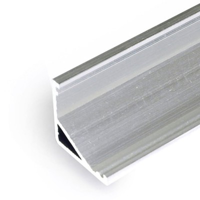 SUPINA C Přisazený, rohový profil pro LED pásky, sklon 60° nebo 30°, materiál hliník, povrch surový, max šířka LED pásků w=12mm, rozměry 16,5x16,5mm, l=4000mm