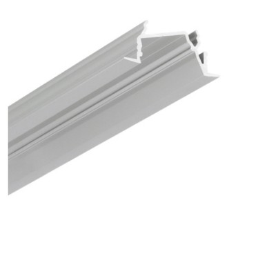 STREO asymetrický 30x12,7mm Vestavný, ASYMETRICKÝ, profil pro LED pásky, materiál hliník, povrch elox šedostříbrný, max šířka LED pásků w=14mm, rozměry 30x12,7mm, délka l=3000mm.