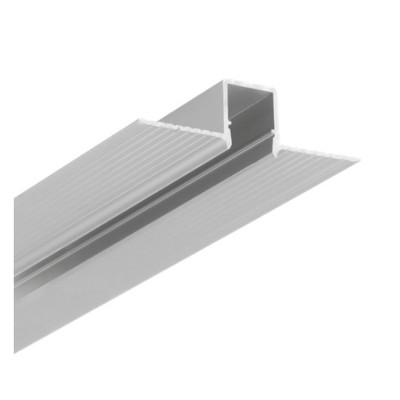 KDOK 50,4x14,7mm Vestavný bezrámečkový profil pro LED pásky, materiál hliník, povrch elox šedostříbrný, max šířka LED pásků w=10mm, rozměry 50,4x14,7mm, délka l=3000mm, spodní montáž do SDK