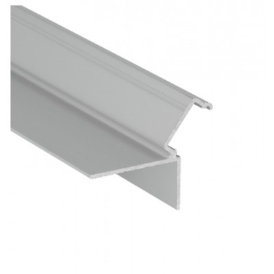POSET U 35,2x28,6mm Profil pro LED pásky pro nepřímé osvětlení v sádrokartonu, materiál hliník, povrch elox šedostříbrný, max šířka LED pásků 12mm, rozměry 35,2x28,6mm, délka l=2000mm.