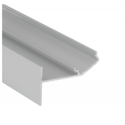 POSET D 35,2x28,6mm Profil pro LED pásky pro přímé osvětlení v sádrokartonu, materiál hliník, povrch elox šedostříbrný, max šířka LED pásků 12mm, rozměry 35,2x28,6mm, délka l=4050mm.