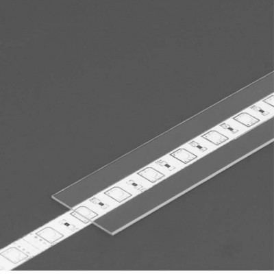 DNA6, 23,1x0,8mm Nasouvací difuzor k profilu pro LED pásky, materiál plast PP, povrch čirý, rozměry 23,1x0,8mm, délka l=2000mm.