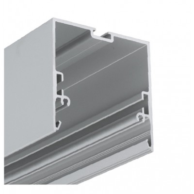 JANOS 53x53mm Přisazený, závěsný profil pro LED pásky, materiál hliník, povrch elox šedostříbrný, rozměry 53x53mm, délka l=4050mm.
