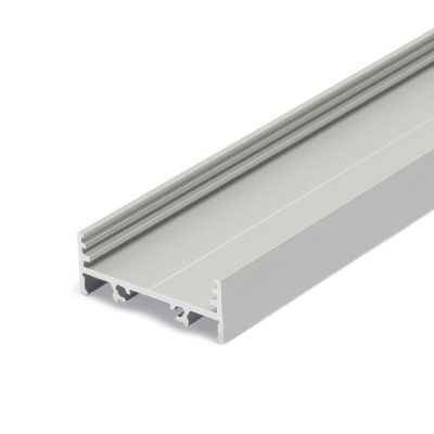 NUPHAR PROFIL33 FLAT 33,4x12,8mm Přisazený profil pro LED pásky, materiál hliník, povrch bílý, max šířka LED pásků w=30mm, rozměry 33,4x12,8mm, l=4000mm