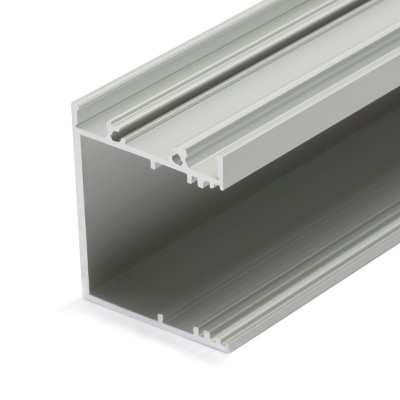 NUPHAR PROFIL 38 WALL 38x33,4mm Nástěnný profil pro LED pásky, materiál hliník, povrch elox šedostříbrný mat, max šířka LED pásků w=30mm, boční úchyt LED pásků, rozměry 38x33,4mm, l=4000mm