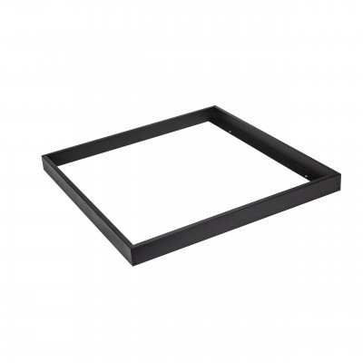 MR118 - Rám pro LED panel 60x60 Montážní rám pro stropní montáž LED panelů, bezšroubový, materiál kov, povrch černá, rozměry 600x600x45mm