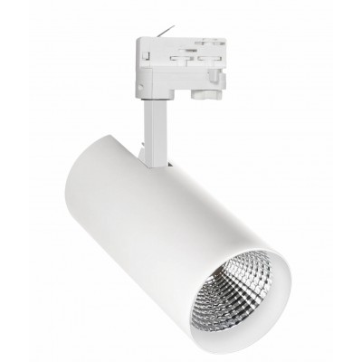 DELICATES 3F 19W, DALI Bodové svítidlo do 3F lišty, těleso hliník, bílá, LED 19W, 2090lm, neutrální 4000K, vyzař. úhel 36°, stmív. DALI, Ra80, 230V, IP20, tř.1, rozměry 90x205x165mm, vč. 3F adaptér Nordic Aluminium