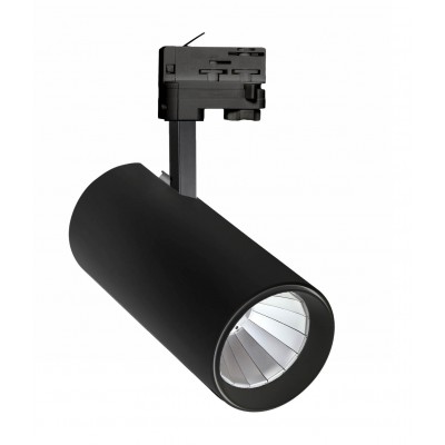 DELICATES 25W DALI Ra96 Bodové svítidlo do 3F lišty, hliník, povrch černá, LED 25W, 2750lm, neutrální 4000K, vyzař. úhel 24°, stmív DALI, Ra96, 230V, IP20, tř.1, rozměr 90x200x185mm, vč. 3F adaptér Nordic Alumin