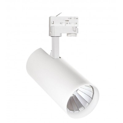 DELICATES LUX-LED 27W, DALI, MASO, UZENINY - MEAT Bodové svítidlo do 3F lišty pro osvětlení MASO, UZENINY, těleso hliník, bílá, LED 27W, 2160lm, stmív. DALI, vyzař. úhel 24°, 230V, IP20, rozměry 90x205x165mm, vč. 3F adaptér Nordic Aluminium