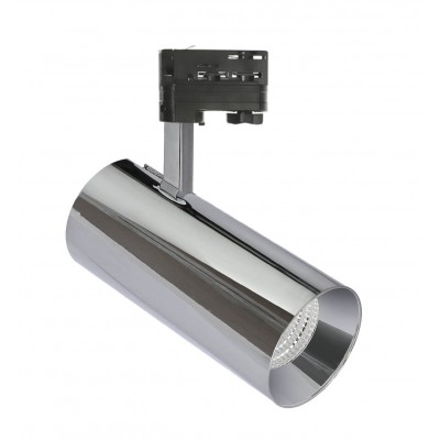 DELICATES 19W DALI Bodové svítidlo do 3F lišty, hliník, stříbrná, LED 19W, teplá 3000K, vyzař. úhel 60°, stmív DALI, Ra80, 230V, IP20, tř.1, rozměry 90x200x165mm, vč. 3F adaptér Nordic Alumin