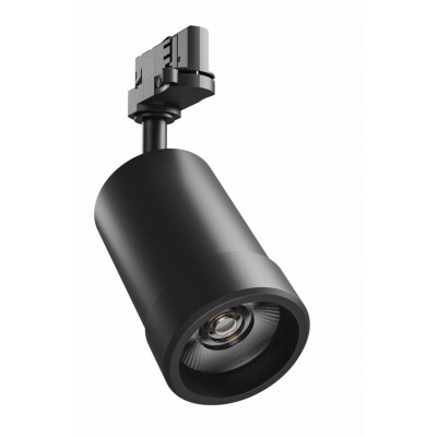 FORIS 20W CCT, ZOOM 20°-45° Bodové svítidlo, těleso hliník, černá, nebo bílá, LED 20W, přepín CCT teplá 3000K/neutr 4000K/denní 6000K, Ra80, ZOOM plynule nastavitelný vyzařovací úhel 20°-45°, 230V, IP20, rozměry d=84mm, h=185mm, 3F adaptér Nordic Aluminium