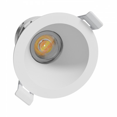 JAMILA LED 7W, CCT Podhledové bodové svítidlo, plast bílá LED 7W, 560lm, přepínatelná teplota CCT teplá 3000K/neutráln 4000K/denní 6000K, vyzař. úhel 45°, UGR<17, Ra80, 230V, IP20, tř.2, rozměry d=90mm, h=85mm