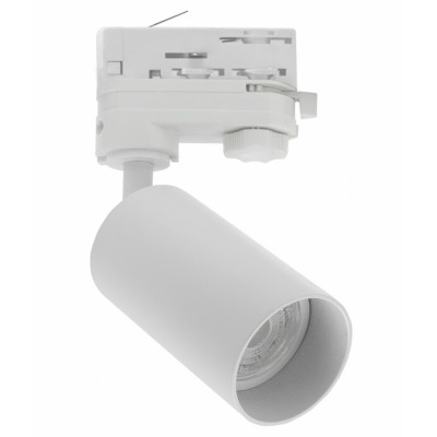 FORMA SL 1x10W, GU10, 3F III Bodové svítidlo do 3F napájecí lišty, nastav směr svícení, materiál hliník, povrch bílá, pro žárovku 1x10W, GU10 ES50, 230V, IP20, tř.1, rozměry d=57mm, l=110mm, h=141mm, do 3F lišty NORDIC ALUMINIUM
