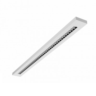 ZEIL LED 20W/30W/40W CCT Stropní/závěsné svítidlo, těleso hliník, bílá, LED přepín 20/30/40W, přepín CCT teplá 2700K/neutr 4000K/denní 6000K, UGR<13, vyzař. úhel 40°, Ra90, 230V, IP20, rozměry 1195x100x25mm.