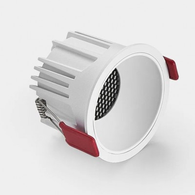 DL03-HC LED 15W Podhledové svítidlo, těleso hliník, rámeček bílá, komínek bílá, LED 15W, 1500lm, teplá 3000K, Honeycomb UGR<19, Ra80, 230V, IP20, d=85mm, h=65mm